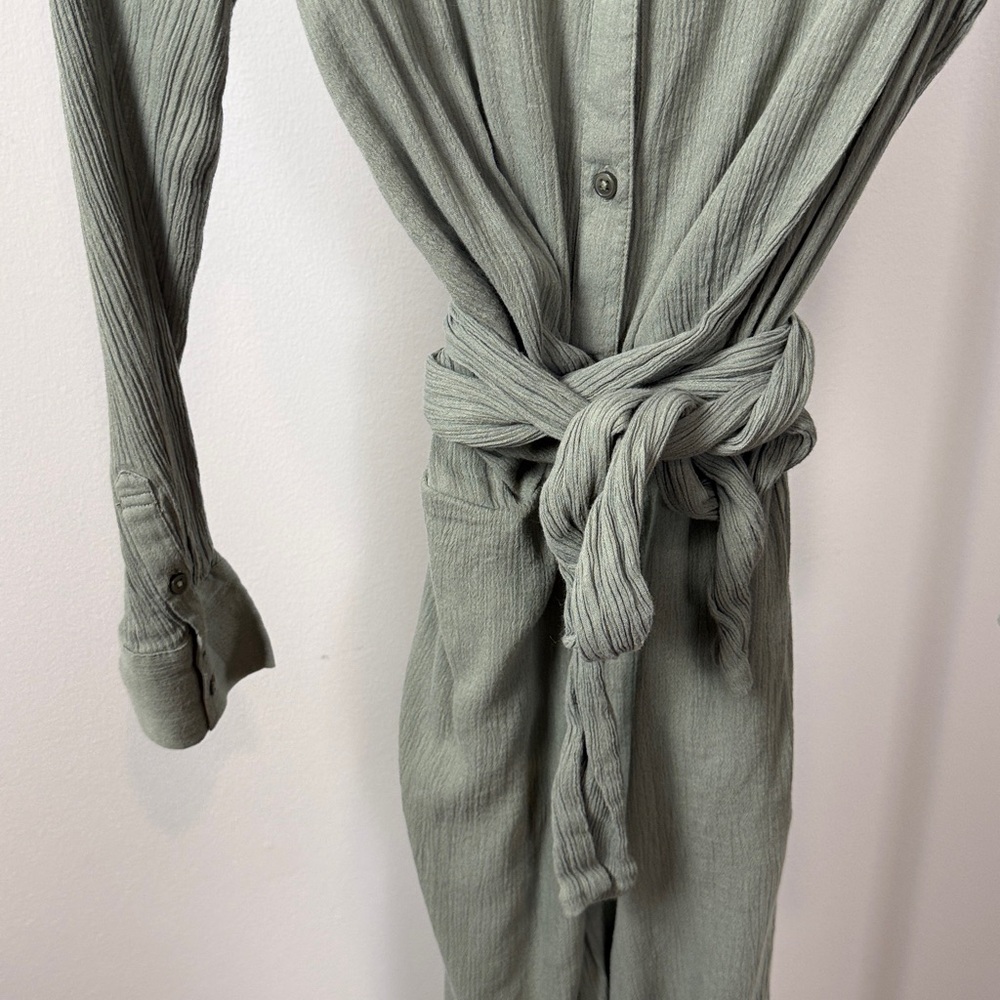Caslon Olive Muslin Cotton Jumpsuit (XXS) - Picture 4 of 7